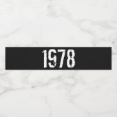 Geboren in 1978 Verjaardag Waterfles Etiket (Enkel label)