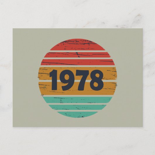 Geboren in 1978  verjaardagscadeau feestdagenkaart (Voorkant)