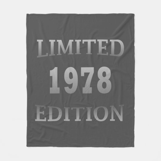 Geboren in 1978 verjaardagscadeau fleece deken (Voorkant)