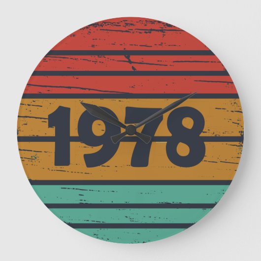 Geboren in 1978  verjaardagscadeau grote klok (Voorkant)