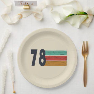 Geboren in 1978 verjaardagscadeau papieren bordje