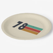 Geboren in 1978  verjaardagscadeau papieren bordje (Gekanteld)