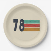 Geboren in 1978  verjaardagscadeau papieren bordje (Voorkant)