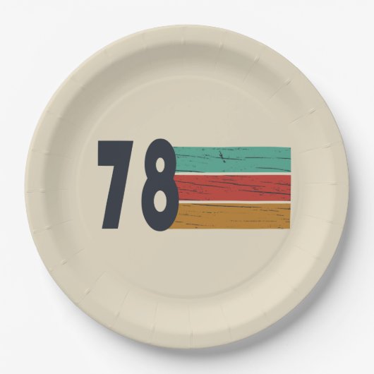 Geboren in 1978 verjaardagscadeau papieren bordje (Voorkant)