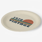 Geboren in 1978  verjaardagscadeau papieren bordje (Gekanteld)