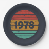 Geboren in 1978  verjaardagscadeau papieren bordje (Voorkant)