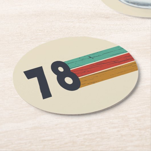 Geboren in 1978 verjaardagscadeau ronde kartonnen onderzetter (Gebogen)