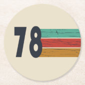 Geboren in 1978 verjaardagscadeau ronde kartonnen onderzetter (Voorkant)