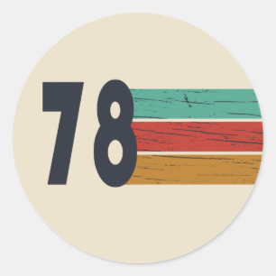 Geboren in 1978 verjaardagscadeau ronde sticker