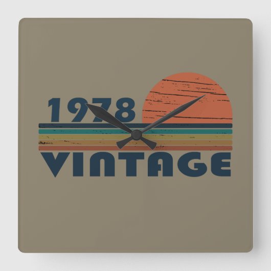 Geboren in 1978 verjaardagscadeau vierkante klok (Voorkant)