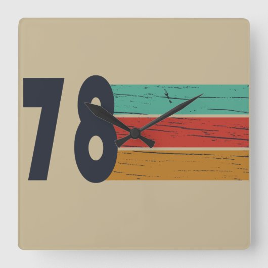 Geboren in 1978 verjaardagscadeau vierkante klok (Voorkant)