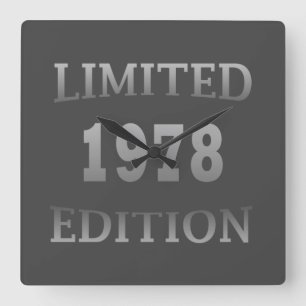 Geboren in 1978 verjaardagscadeau vierkante klok