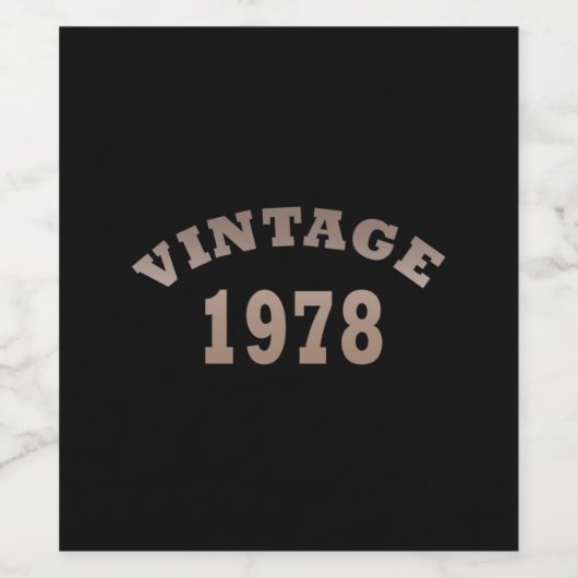 Geboren in 1978  verjaardagscadeau wijn etiket (Enkel label)