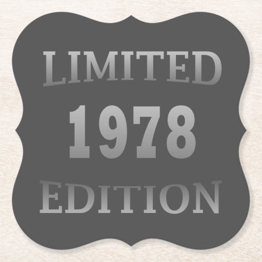 geboren in 1978 verjaardagsdagsdagsrectie kartonnen onderzetters (Voorkant)