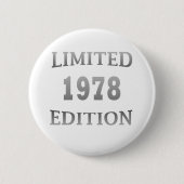 geboren in 1978 verjaardagsdagsdagsrectie ronde button 5,7 cm (Voorkant)