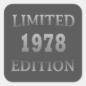 geboren in 1978 verjaardagsdagsdagsrectie vierkante sticker (Voorkant)