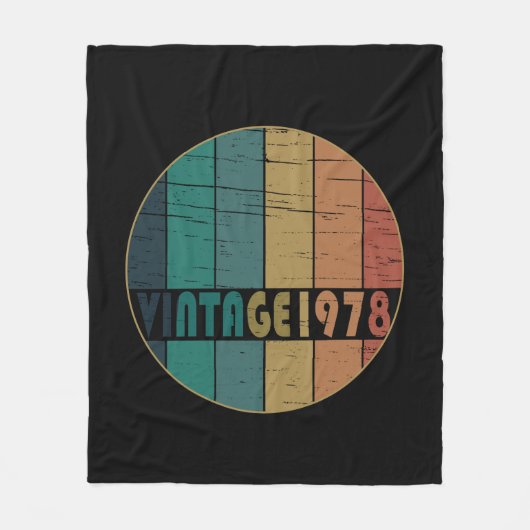 Geboren in 1978 vintage stijl verjaardagscadeau fleece deken (Voorkant)