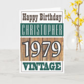 Geboren in 1979 Greetings Card Kaart (Gele Bloem)