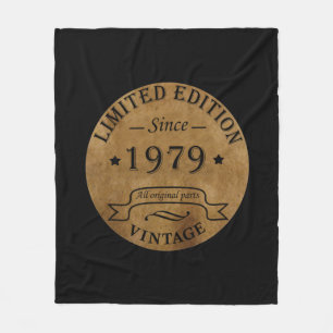 Geboren in 1979 op  verjaardag fleece deken