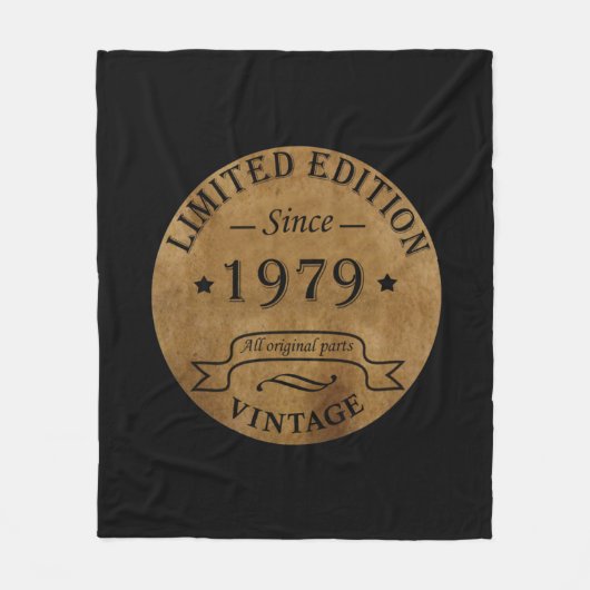 Geboren in 1979 op  verjaardag fleece deken (Voorkant)