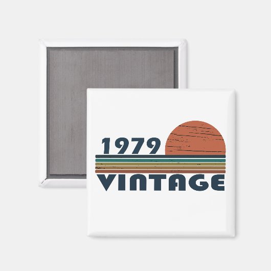 Geboren in 1979 op verjaardag magneet (Voorkant / Achterkant)