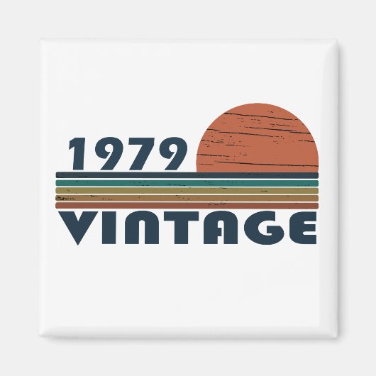 Geboren in 1979 op verjaardag magneet (Voorkant)