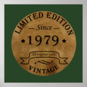 Geboren in 1979 op  verjaardag poster (Voorkant)