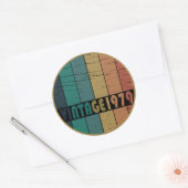 Geboren in 1979 op  verjaardag ronde sticker (Envelop)