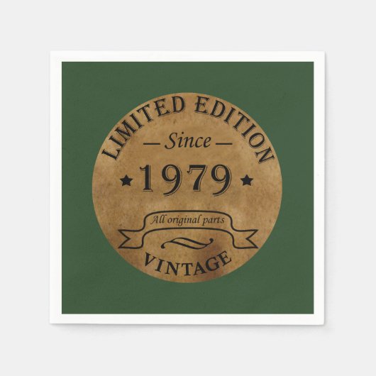 Geboren in 1979 op  verjaardag servet (Voorkant)