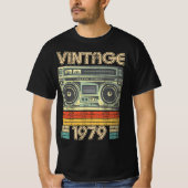 Geboren in 1979 Radio Retro, 1979 Birthday Gift T-shirt (Voorkant)