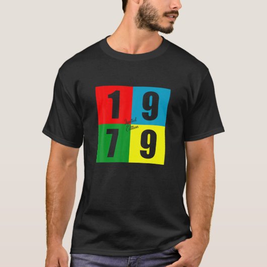 Geboren in 1979 Retro 43rd Limited Edition Bi T-shirt (Voorkant)