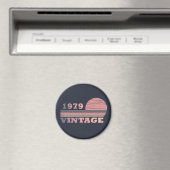 geboren in 1979  verjaardag roze en paars magneet (Insitu (Vaatwasser))