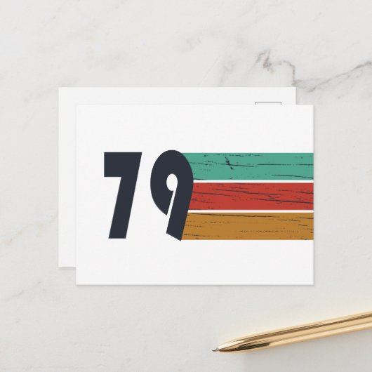 Geboren in 1979  verjaardagscadeau feestdagenkaart (Voorkant / Achterkant in situ)