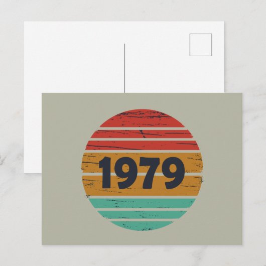 Geboren in 1979  verjaardagscadeau feestdagenkaart (Voorkant / Achterkant)