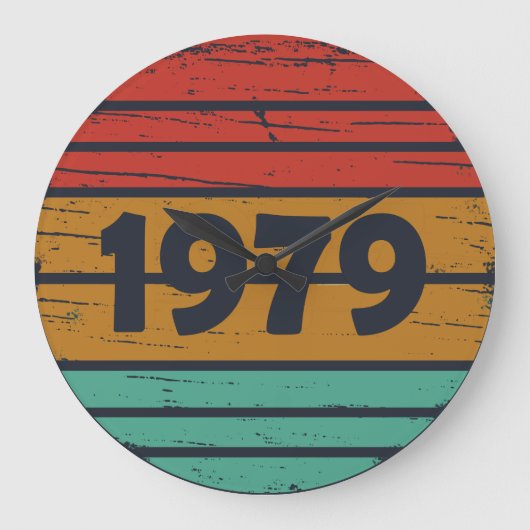 Geboren in 1979  verjaardagscadeau grote klok (Voorkant)