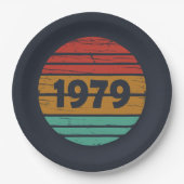 Geboren in 1979  verjaardagscadeau papieren bordje (Voorkant)