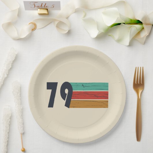 Geboren in 1979  verjaardagscadeau papieren bordje (Huwelijk)