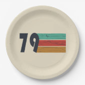 Geboren in 1979  verjaardagscadeau papieren bordje (Voorkant)