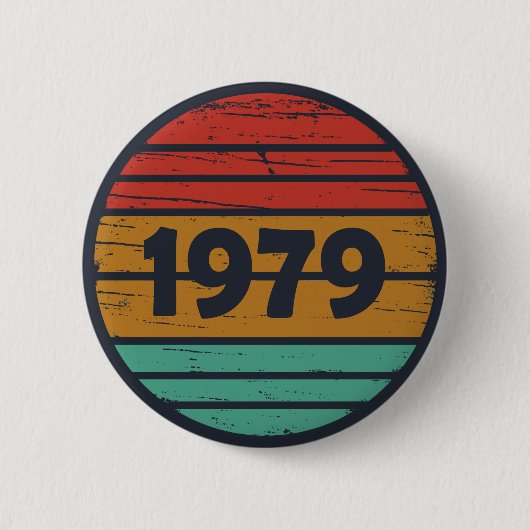 Geboren in 1979 verjaardagscadeau ronde button 5,7 cm (Voorkant)