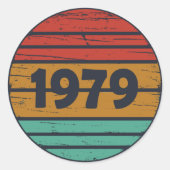 Geboren in 1979  verjaardagscadeau ronde sticker (Voorkant)