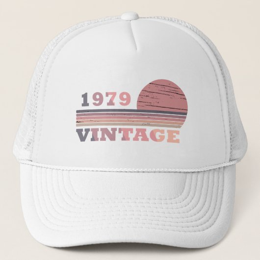 Geboren in 1979 verjaardagscadeau trucker pet (Voorkant)