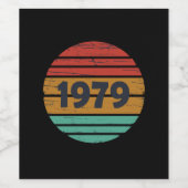 Geboren in 1979  verjaardagscadeau wijn etiket (Enkel label)