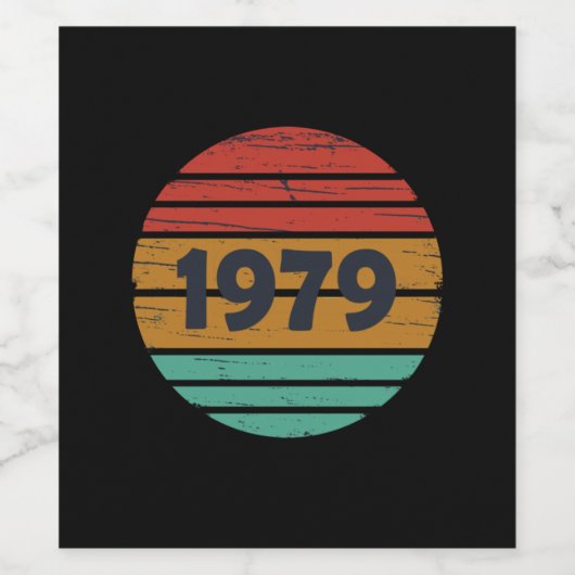 Geboren in 1979 verjaardagscadeau wijn etiket (Enkel label)