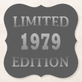 geboren in 1979 verjaardagsdagsdagsrectie kartonnen onderzetters (Voorkant)