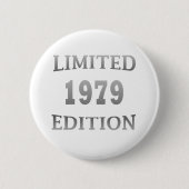 geboren in 1979 verjaardagsdagsdagsrectie ronde button 5,7 cm (Voorkant)