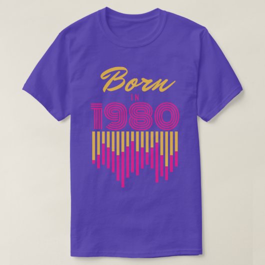 Geboren in 19803 t-shirt (Design voorkant)