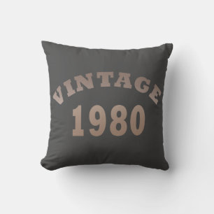 Geboren in 1980 elegante moderne vintage verjaarda kussen