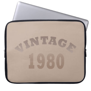 Geboren in 1980 elegante moderne vintage verjaarda laptop sleeve