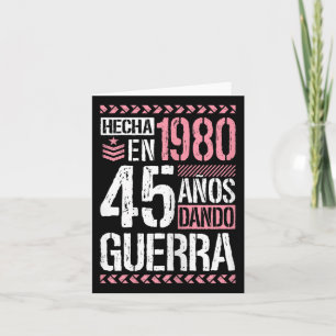 Geboren in 1980 Geven Oorlog 45 Jaar 45 Verjaardag Kaart