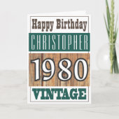 Geboren in 1980 Greetings Card Kaart (Voorkant)